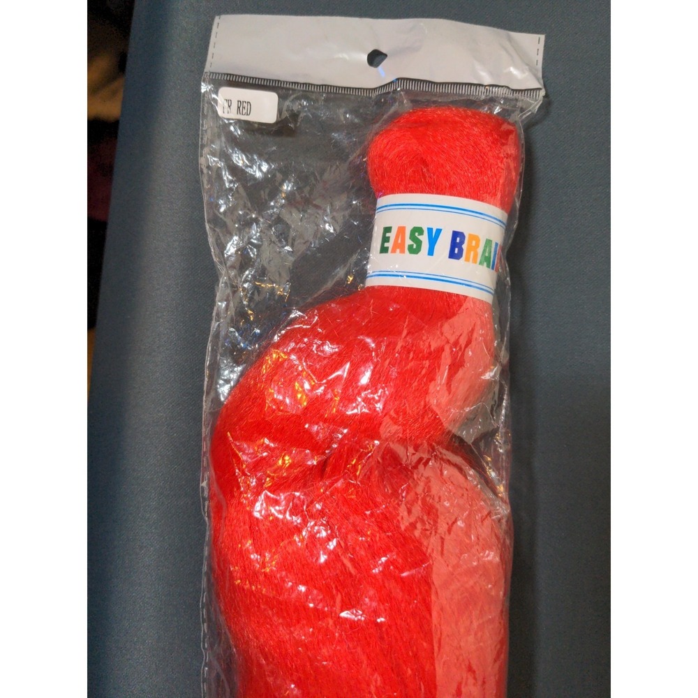 Easy Braid, Braiding Hair 12 Inch Pre Stretched Hair Fire Red Color